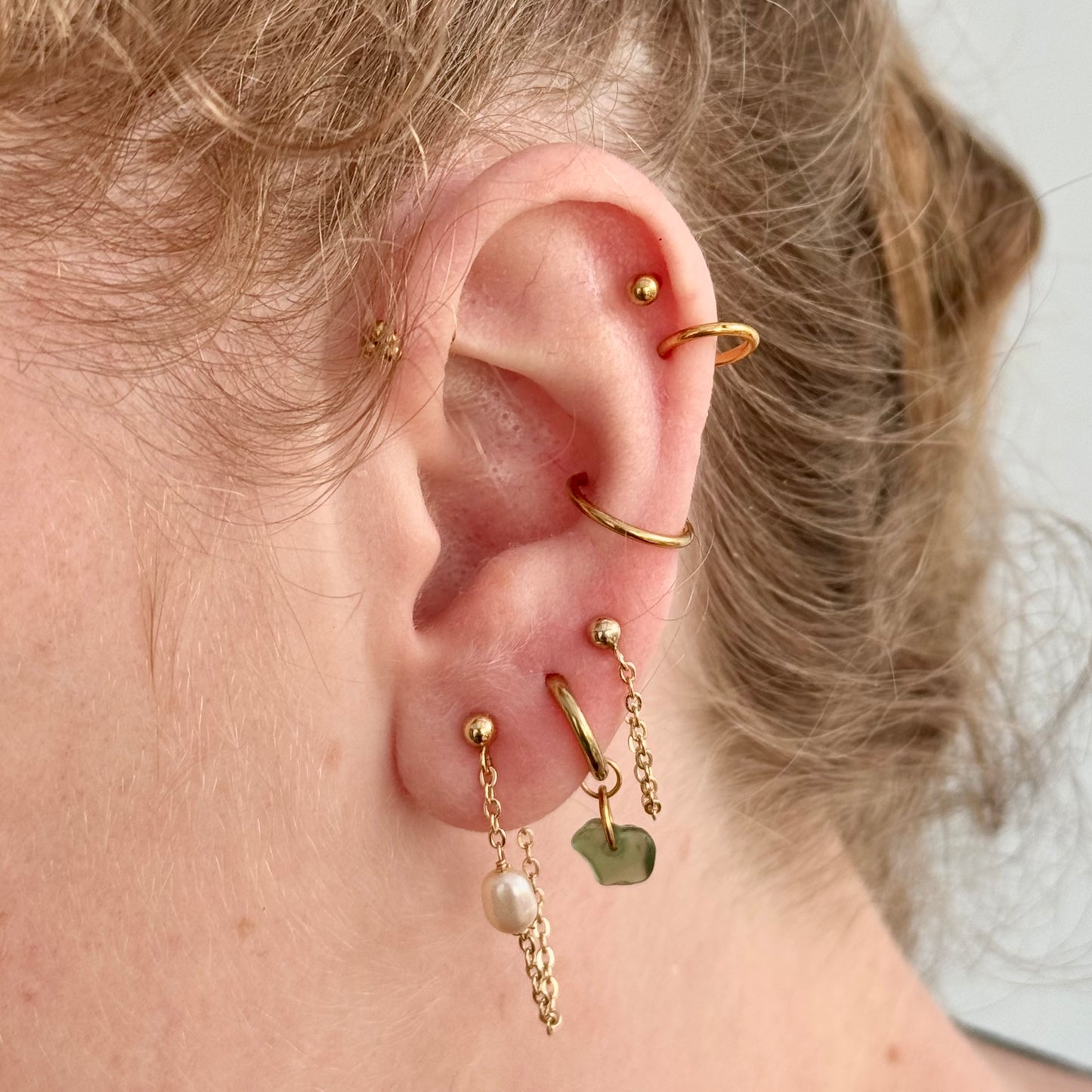 Short Chain Earrings